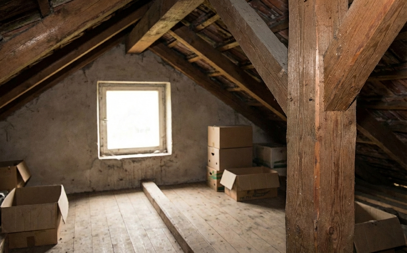 Čisté podkroví bez vosího hnízda